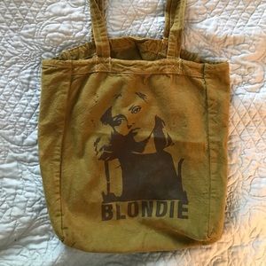 Small army green Blondie canvas tote. So cool!